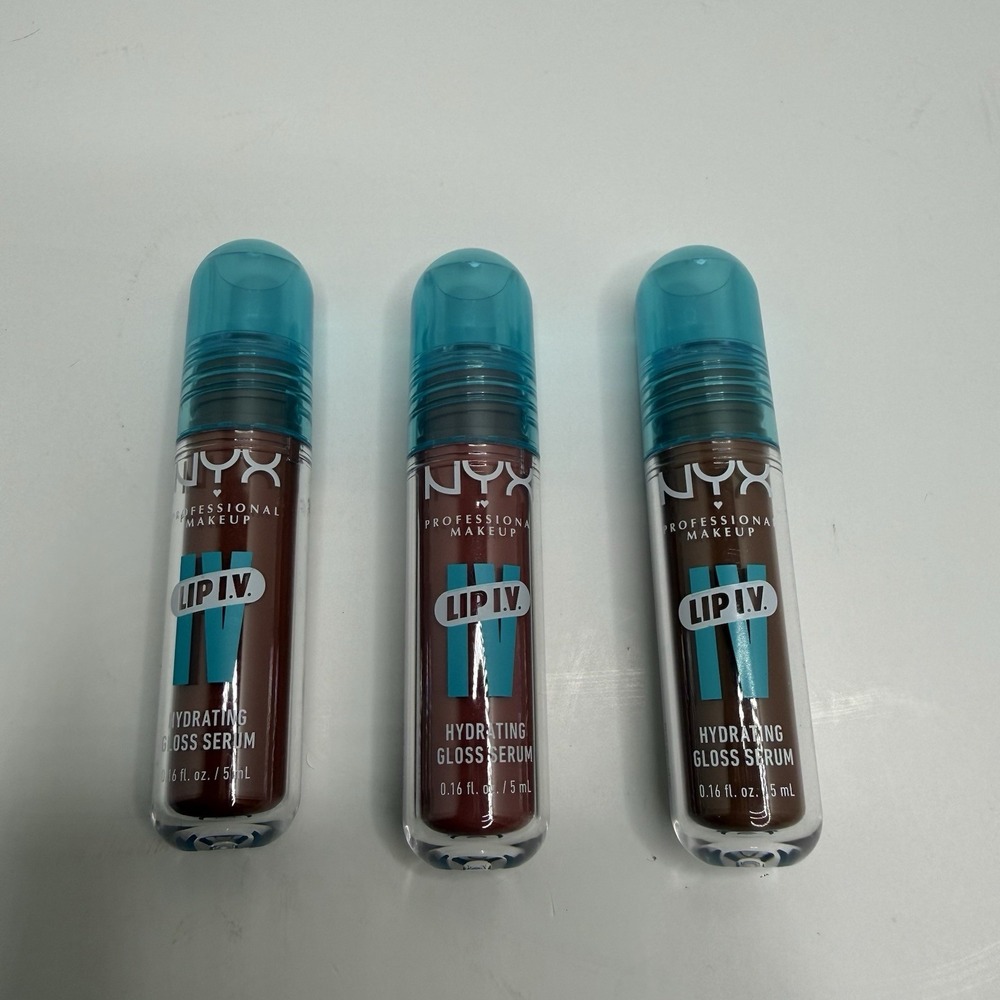 NYX Lip I.V. Hydrating Gloss Stain Trio Hydra-Honey Splash N Spice Rose NEW